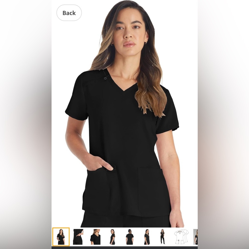 Dickies black scrub top size medium